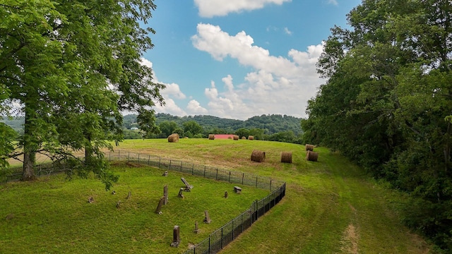 4929 Snow Creek Rd, Santa Fe, TN 38482 - view of yard featuring a view of countryside and an outbuilding