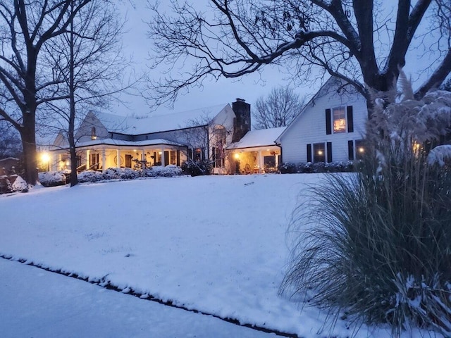 4929 Snow Creek Rd, Santa Fe, TN 38482 - view of front facade with a chimney