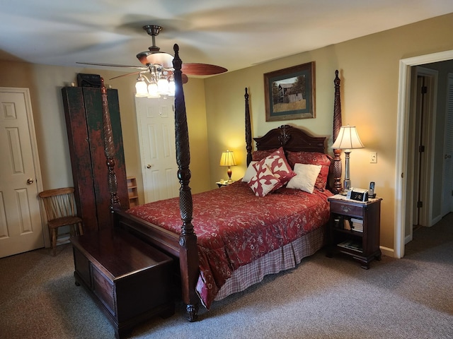 4929 Snow Creek Rd, Santa Fe, TN 38482 - bedroom featuring carpet floors and ceiling fan