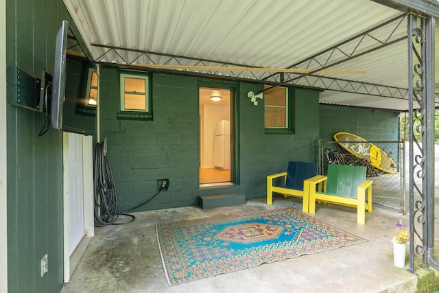 1338 Ardee Ave, Nashville, TN 37216 - property entrance with concrete block siding