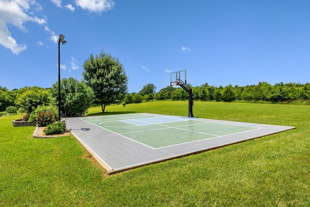 5077 Joe Peay Rd, Spring Hill, TN 37174 - view of sport court with community basketball court and a yard