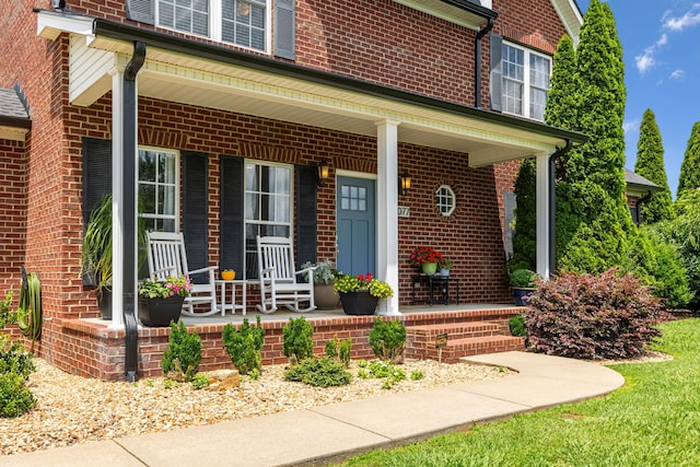 5077 Joe Peay Rd, Spring Hill, TN 37174 - entrance to property featuring covered porch and brick siding