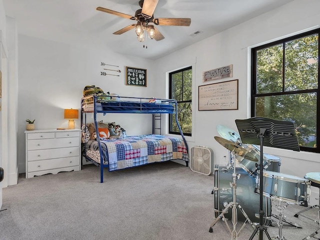 2001 Trilogy Ln, Mount Pleasant, TN 38474 - carpeted bedroom featuring a ceiling fan