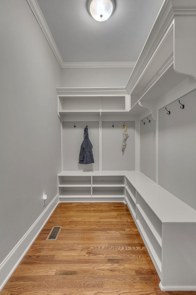 1051 Fitzroy Cir, Spring Hill, TN 37174 - mudroom featuring ornamental molding and light wood finished floors