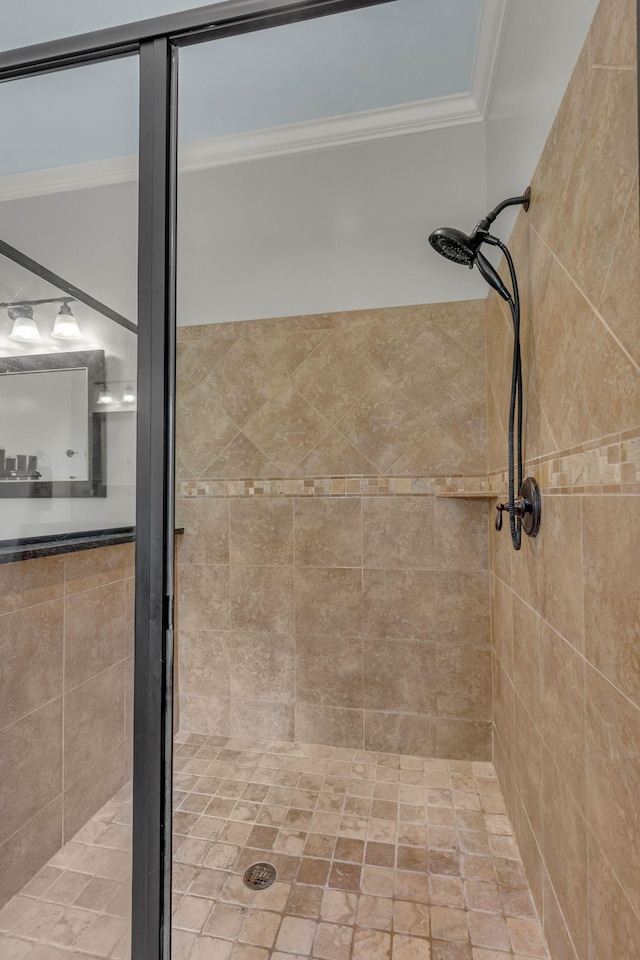 1051 Fitzroy Cir, Spring Hill, TN 37174 - full bathroom with a stall shower and crown molding