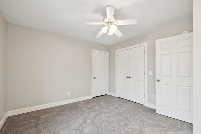 3002 Stow Xing, Murfreesboro, TN 37128 - unfurnished bedroom featuring carpet flooring, a closet, and a ceiling fan
