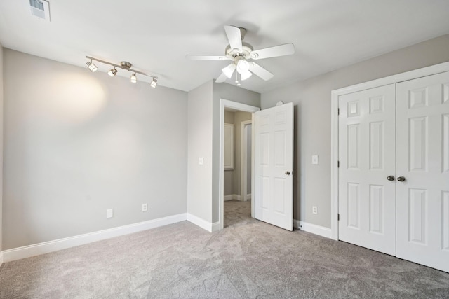 3002 Stow Xing, Murfreesboro, TN 37128 - unfurnished bedroom featuring carpet floors, a closet, and ceiling fan