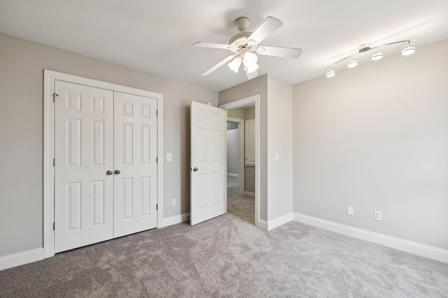 3002 Stow Xing, Murfreesboro, TN 37128 - unfurnished bedroom with carpet flooring, a closet, and a ceiling fan