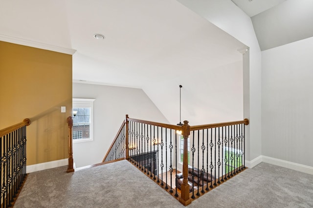 3002 Stow Xing, Murfreesboro, TN 37128 - stairs with lofted ceiling and carpet floors