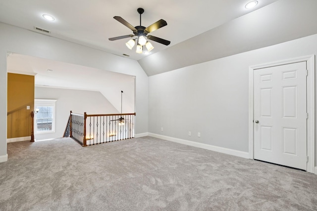3002 Stow Xing, Murfreesboro, TN 37128 - bonus room with ceiling fan, vaulted ceiling, and carpet flooring