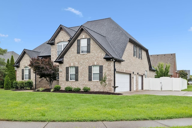 3002 Stow Xing, Murfreesboro, TN 37128 - view of front of property featuring a garage, driveway, a gate, a shingled roof, and brick siding