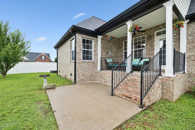 3002 Stow Xing, Murfreesboro, TN 37128 - doorway to property with brick siding and a patio area