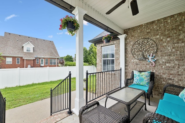 3002 Stow Xing, Murfreesboro, TN 37128 - view of patio featuring ceiling fan