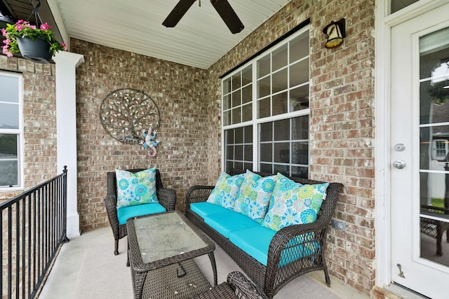 3002 Stow Xing, Murfreesboro, TN 37128 - covered porch featuring a ceiling fan