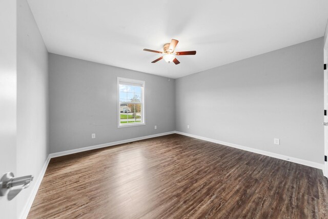 369 Springwater Dr, Summertown, TN 38483 - unfurnished room featuring a ceiling fan and dark wood finished floors