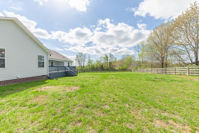 369 Springwater Dr, Summertown, TN 38483 - fenced backyard featuring a deck