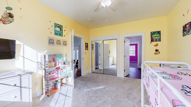 3310 Rocky Branch Rd, Watertown, TN 37184 - carpeted bedroom with a closet and a ceiling fan