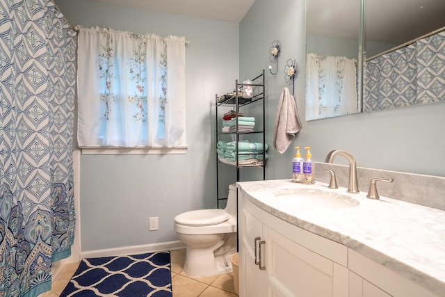 502 Budd St, Saint Joseph, TN 38481 - full bath with vanity, tile patterned flooring, and a shower with curtain