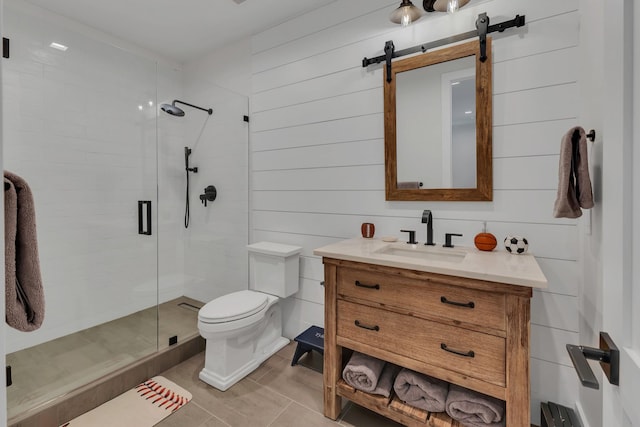 7025 Lanceleaf Dr, College Grove, TN 37046 - full bathroom with a stall shower, vanity, and tile patterned floors