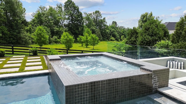 7025 Lanceleaf Dr, College Grove, TN 37046 - view of pool featuring an outdoor hot tub