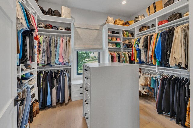 7025 Lanceleaf Dr, College Grove, TN 37046 - walk in closet featuring light wood-style flooring