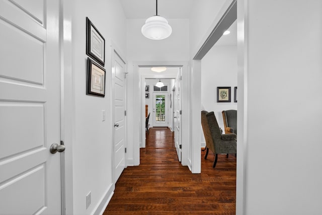 123 Jones Rd, Taft, TN 38488 - hallway with dark wood-type flooring