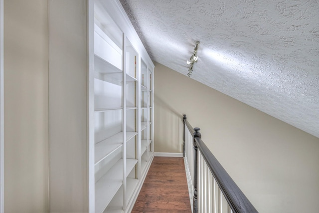 5766 Amalie Dr, Nashville, TN 37211 - corridor with a textured ceiling and dark wood finished floors