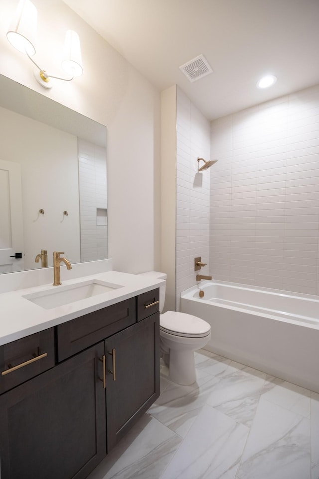 4076 Penfield Dr Unit A, Franklin, TN 37069 - full bathroom with vanity,  shower combination, and recessed lighting