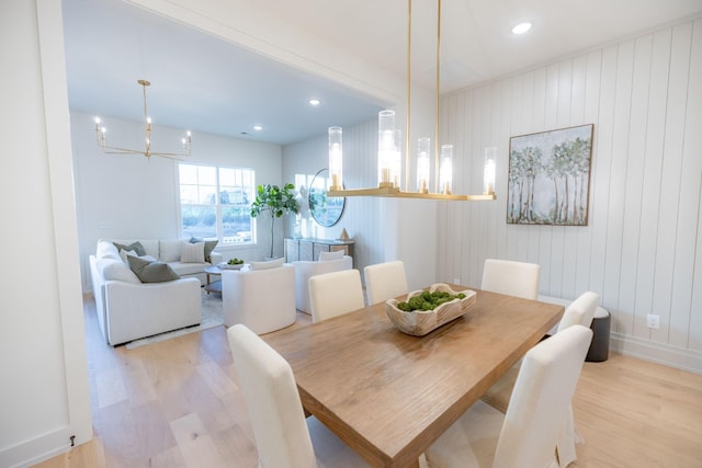 4068 Penfield Dr Unit C, Franklin, TN 37069 - dining room featuring light wood finished floors, a chandelier, and recessed lighting