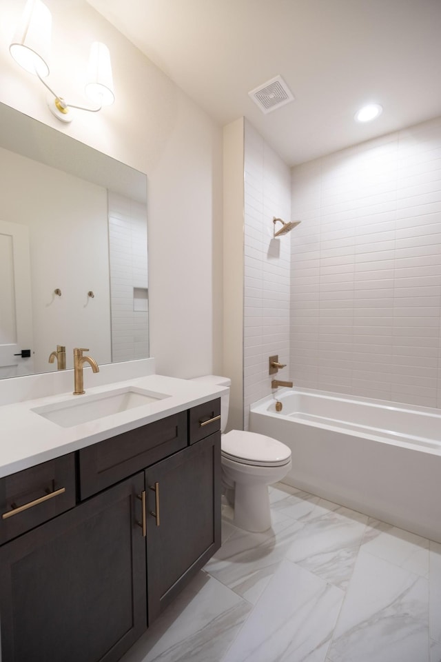 4068 Penfield Dr Unit C, Franklin, TN 37069 - full bathroom with vanity,  shower combination, and recessed lighting