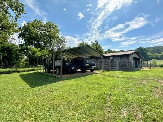 2244 Baptist Branch Rd, Mount Pleasant, TN 38474 - view of parking with a carport and driveway