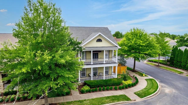 2976 Kingston Cir S, Mount Juliet, TN 37122 - greek revival inspired property with a porch, a balcony, and roof with shingles