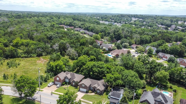 5019 John Hagar Rd, Hermitage, TN 37076 - aerial perspective of suburban area featuring a heavily wooded area