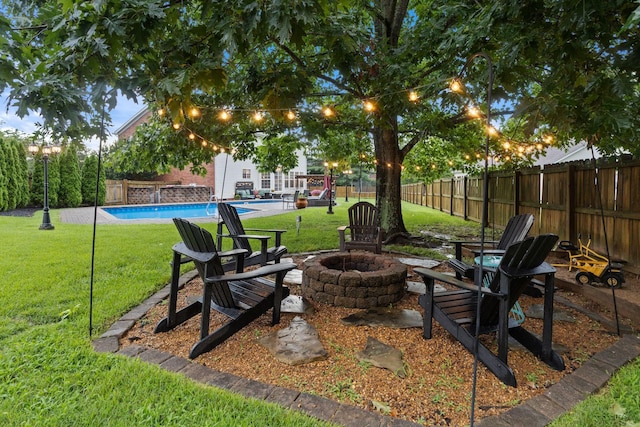2684 Wind Dance Ct, Spring Hill, TN 37174 - view of yard featuring an outdoor fire pit