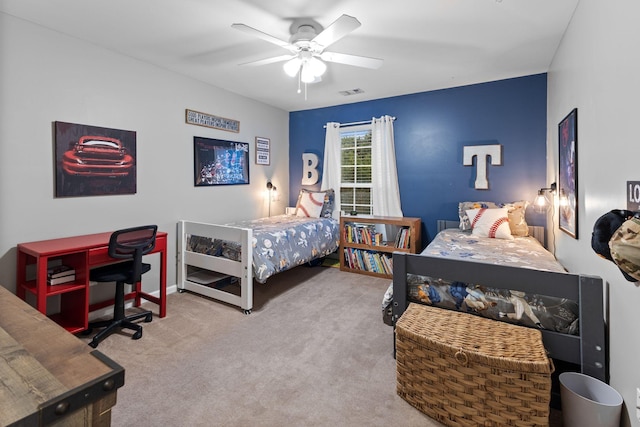 2684 Wind Dance Ct, Spring Hill, TN 37174 - bedroom with carpet floors and a ceiling fan
