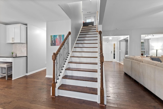 2684 Wind Dance Ct, Spring Hill, TN 37174 - stairs with wood-type flooring