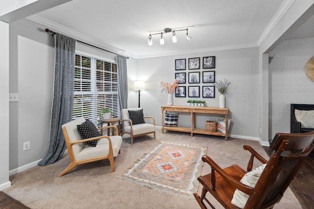 2684 Wind Dance Ct, Spring Hill, TN 37174 - sitting room featuring ornamental molding and carpet