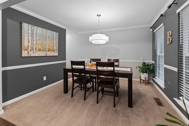 2684 Wind Dance Ct, Spring Hill, TN 37174 - dining room featuring crown molding and carpet floors