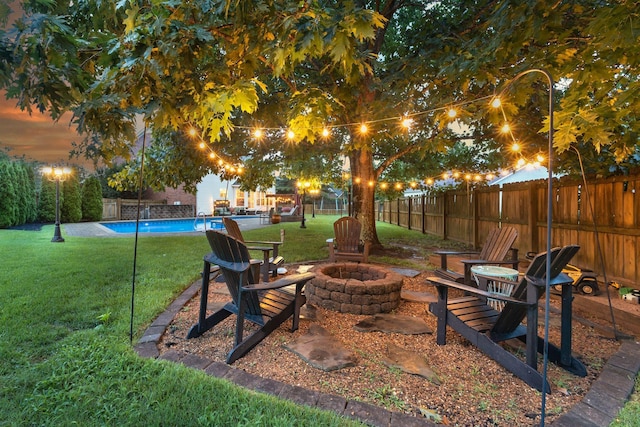 2684 Wind Dance Ct, Spring Hill, TN 37174 - view of yard featuring an outdoor fire pit