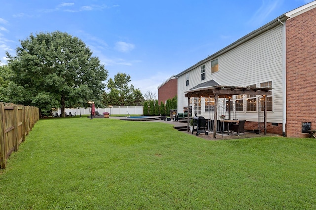 2684 Wind Dance Ct, Spring Hill, TN 37174 - fenced backyard with a pergola and a patio area