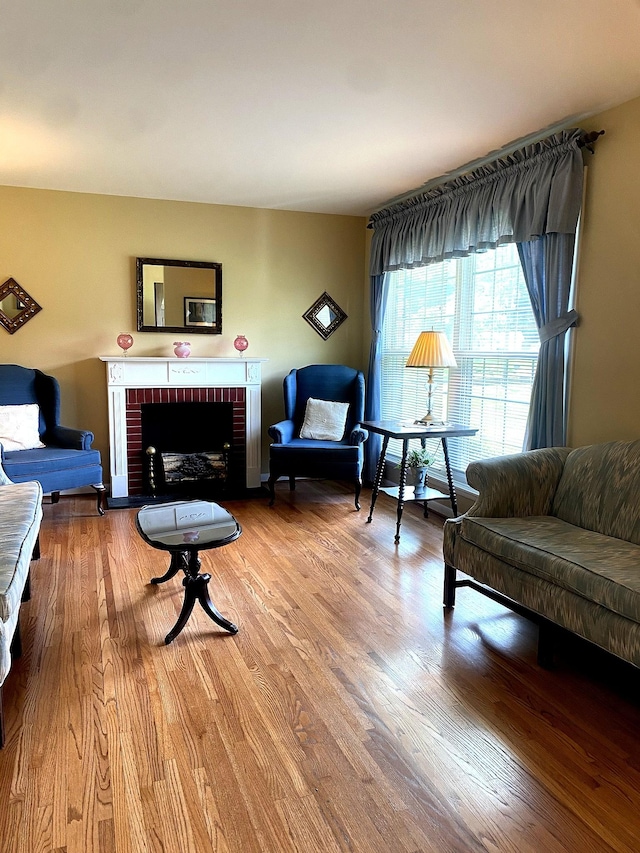 521 Columbus Dr, Hermitage, TN 37076 - living room featuring wood finished floors and a fireplace