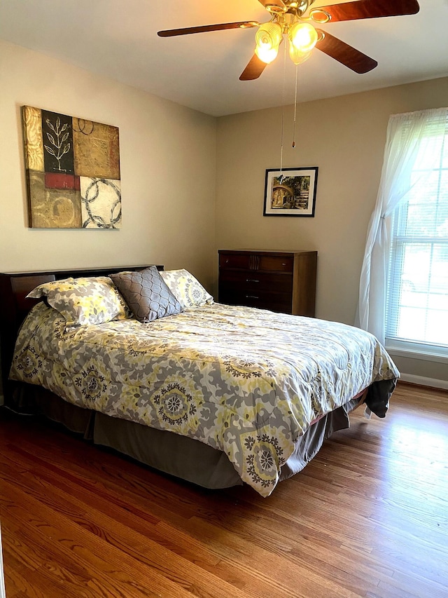 521 Columbus Dr, Hermitage, TN 37076 - bedroom featuring wood finished floors and a ceiling fan