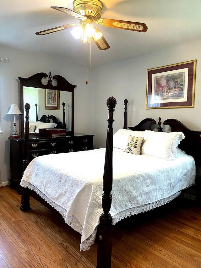 521 Columbus Dr, Hermitage, TN 37076 - bedroom featuring wood finished floors and a ceiling fan