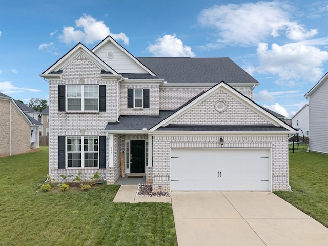 809 Old Blue Ln, Murfreesboro, TN 37130 - view of front of property with a front lawn, an attached garage, and brick siding
