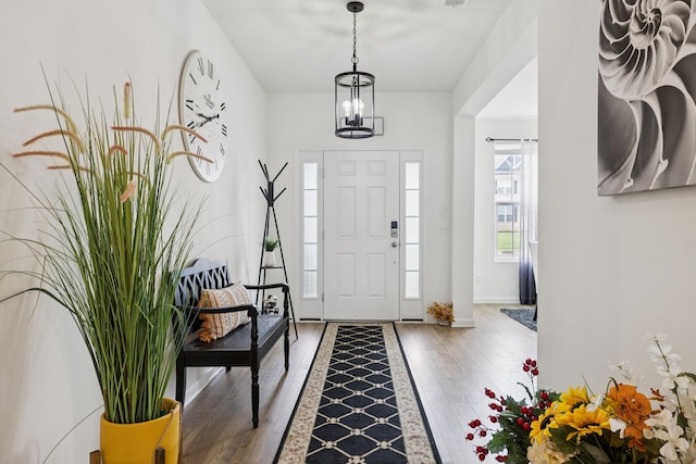 809 Old Blue Ln, Murfreesboro, TN 37130 - foyer with wood finished floors, plenty of natural light, and a chandelier