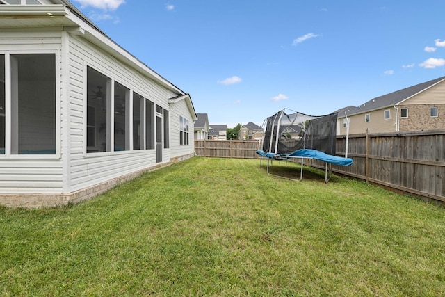 809 Old Blue Ln, Murfreesboro, TN 37130 - fenced backyard with a trampoline and a residential view