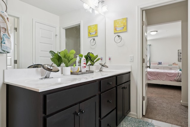 809 Old Blue Ln, Murfreesboro, TN 37130 - ensuite bathroom featuring double vanity and tile patterned flooring