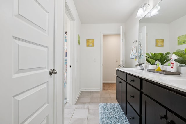 809 Old Blue Ln, Murfreesboro, TN 37130 - full bathroom with double vanity and tile patterned flooring