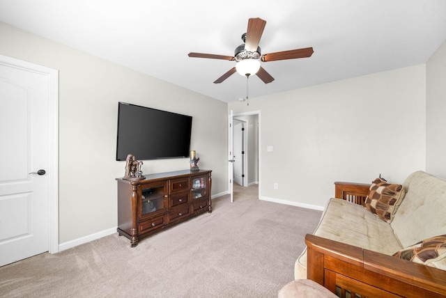 1197 Upland Ter, Clarksville, TN 37043 - living area with light colored carpet and a ceiling fan