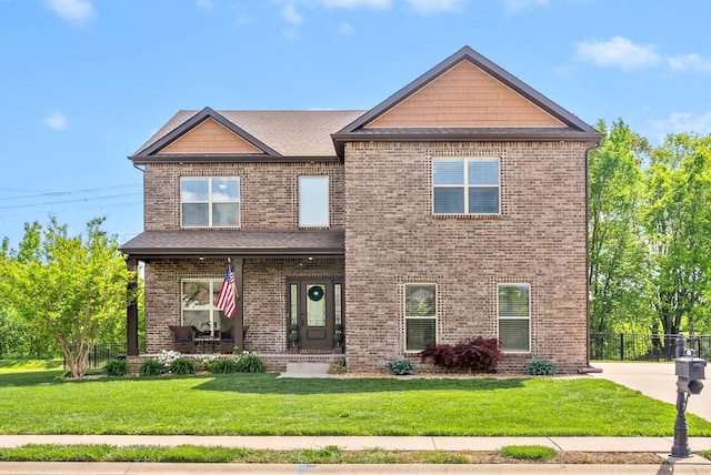 1197 Upland Ter, Clarksville, TN 37043 - view of front of home featuring a porch, brick siding, and a shingled roof